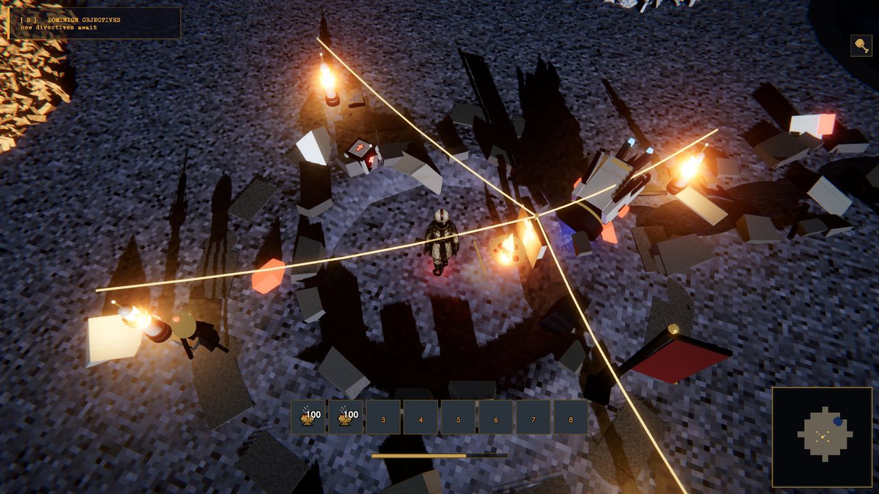 Lantern network casting connected threads of light
